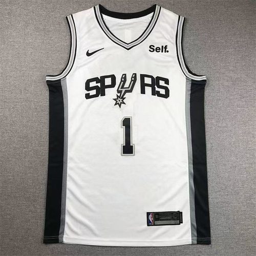 Spurs #1 White Nike Jersey