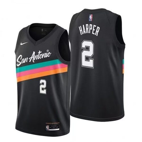 Spurs #2 Black Nike Jersey
