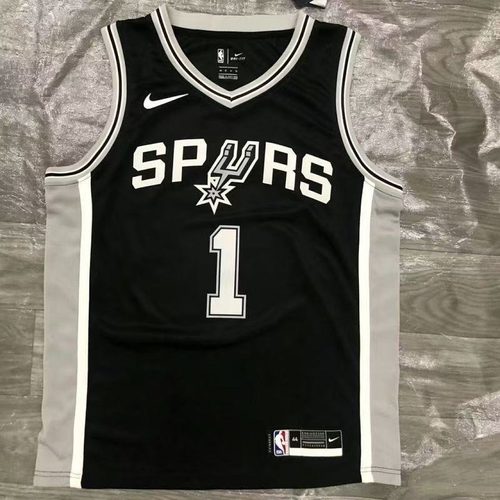 Spurs #1 Black Nike Kids Jersey