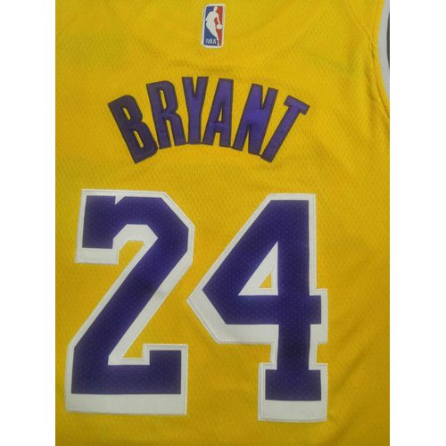 Lakers #24 Yellow Crew Neck Jersey