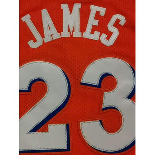 Cavaliers LeBron James Orange Retro Jersey