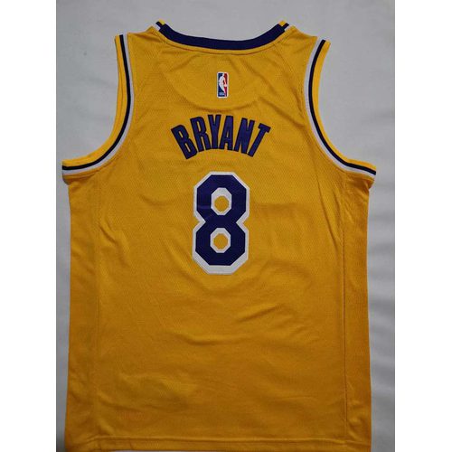 Lakers #8 Yellow Nike Jersey