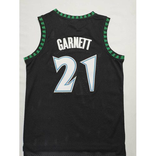Timberwolves #21 Black Retro Jersey