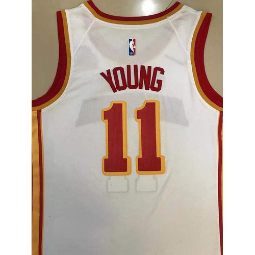 Hawks Trae Young White Jersey